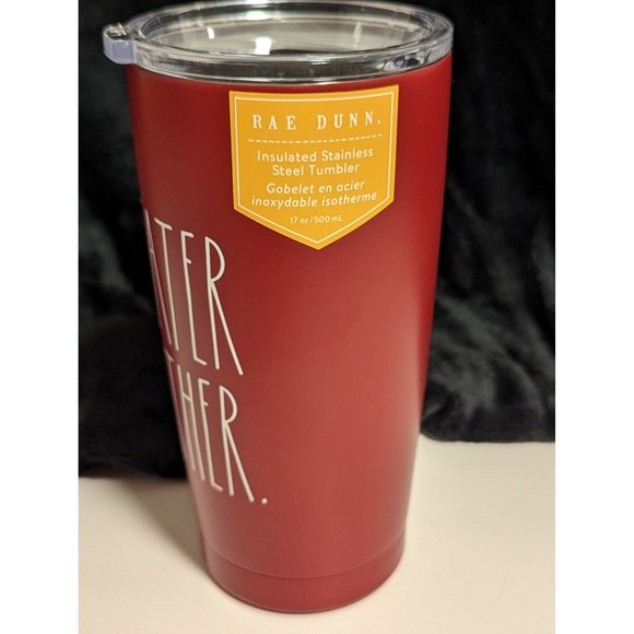 Rae Dunn Red Sweater Weather Tumbler NWT - Picture 3 of 4